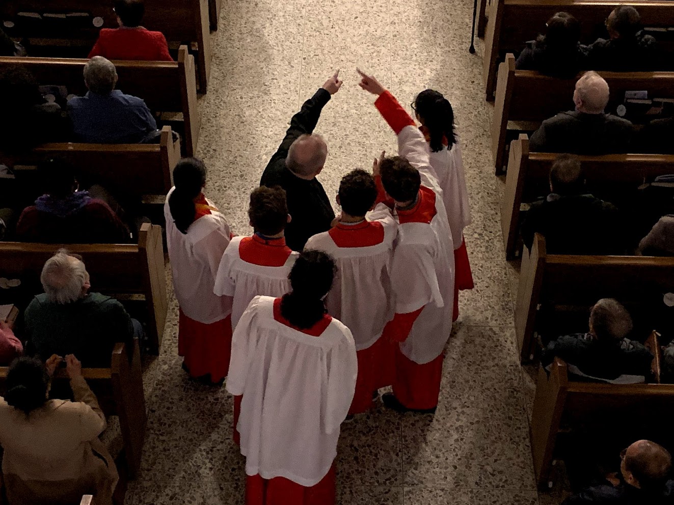 Altar Servers preparing for Mass