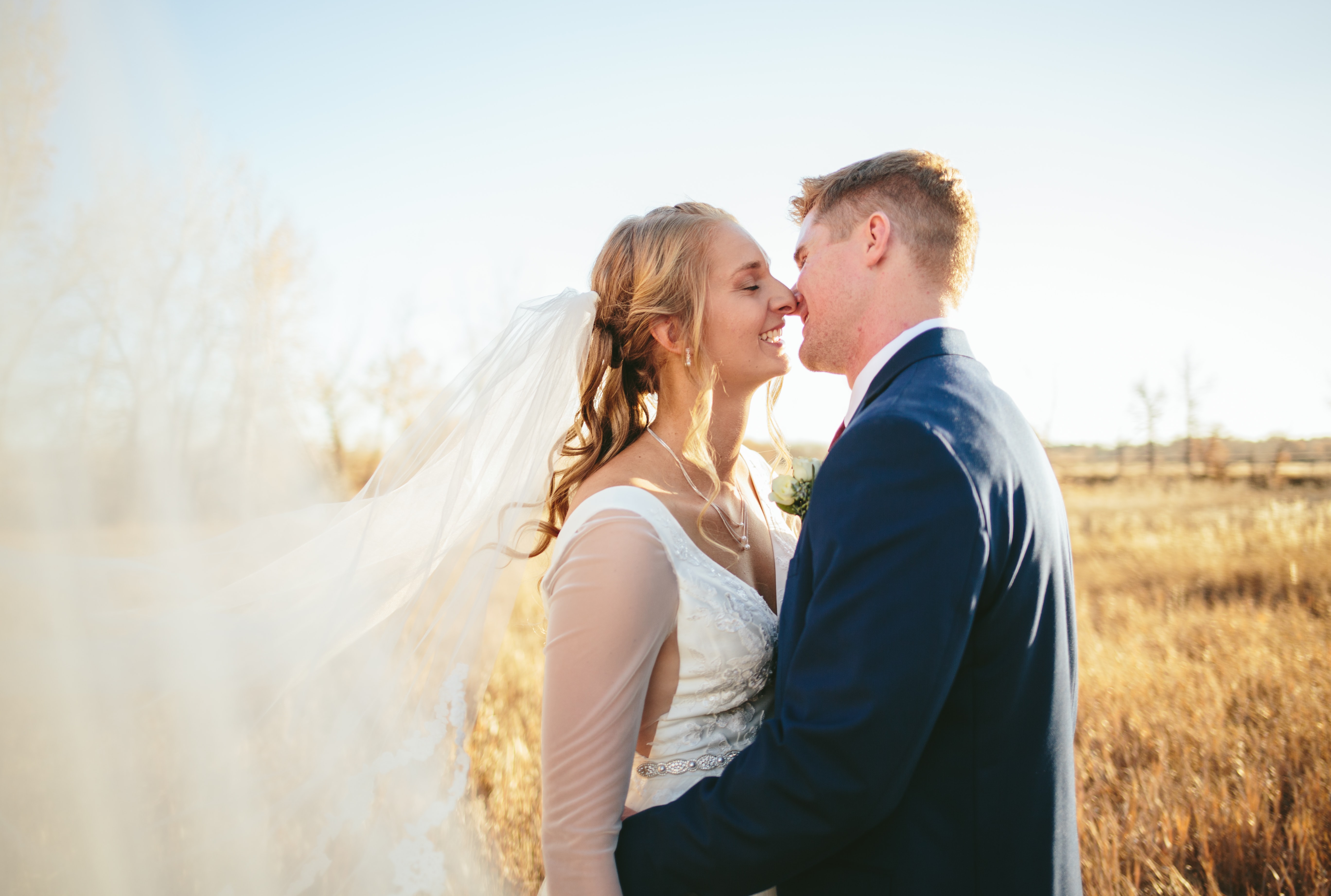 Women and Man kissing